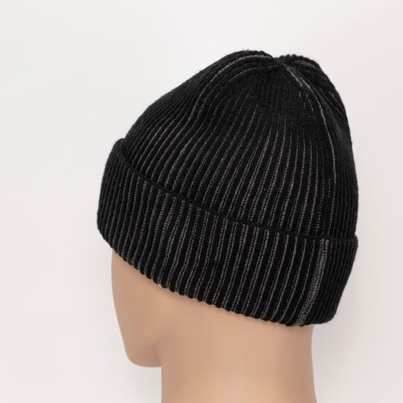 Alfani Men Two-Tone Plated Beanie Black One Size - Picture 3 of 9